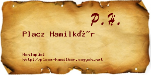 Placz Hamilkár névjegykártya